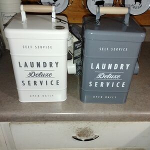 Self Service Laundry Deluxe Service Bins - White and Gray